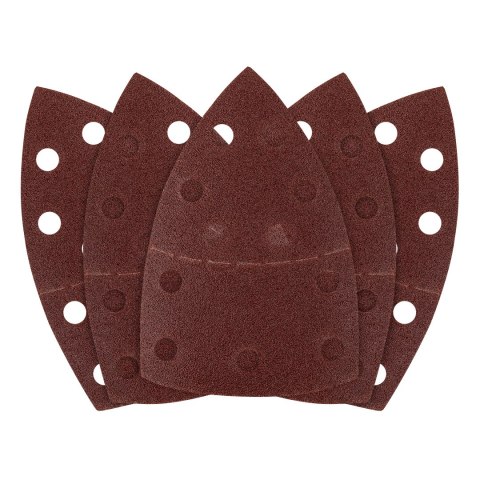 Papiery ścierne na rzep, żelazko 102 x 152 mm, P80, 5 szt., z 11 otworami Papiery ścierne na rzep, żelazko 102 x 152 mm, P80, 5 szt., z 11 otworami
