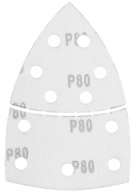 Papiery ścierne na rzep, żelazko 102 x 152 mm, P80, 5 szt., z 11 otworami Papiery ścierne na rzep, żelazko 102 x 152 mm, P80, 5 szt., z 11 otworami