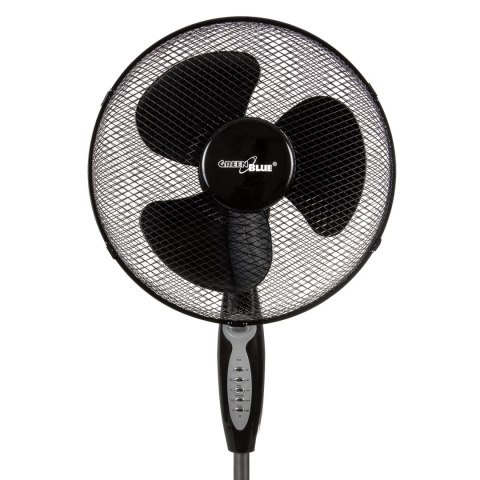Wentylator podłogowy GreenBlue, 40W, 3 poziomy siły nawiewu, 1.25m wysokości 1,5m przewodu, z pilotem i timerem do 7,5h, GB580