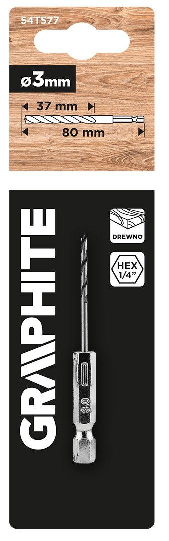 Wiertło do drewna Hex 3.0 mm Wiertło do drewna Hex 3.0 mm