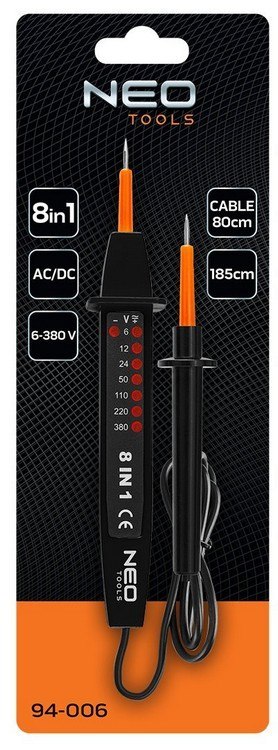 WIELOFUNKCYJNY TESTER NAPIĘCIA 8 W 1 AC/DC 6-380V WIELOFUNKCYJNY TESTER NAPIĘCIA 8 W 1 AC/DC 6-380V