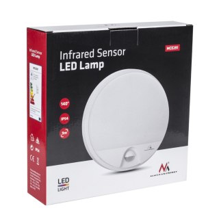 Lampa LED z czujnikiem ruchu Maclean , czujnik PIR, kolor biały, 15W, IP54, 1100lm,barwa neutralna, MCE291 W