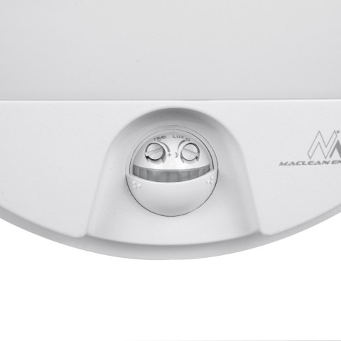 Lampa LED z czujnikiem ruchu Maclean , czujnik PIR, kolor biały, 15W, IP54, 1100lm,barwa neutralna, MCE291 W