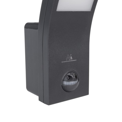 Lampa LED z czujnikiem ruchu Maclean, czujnik ruchu PIR, kolor szary, 10W, IP54, 750lm, neutralna biała (4000K) MCE244 GR Lampa LED z czujnikiem ruchu Maclean, czujnik ruchu PIR, kolor szary, 10W, IP54, 750lm, neutralna biała (4000K) MCE244 GR