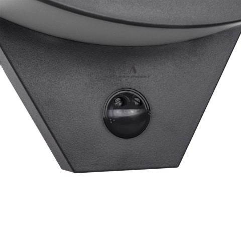 Lampa LED z czujnikiem ruchu Maclean, czujnik ruchu na podczerwień, kolor czarny, 10W, IP54, 800lm, MCE290 B