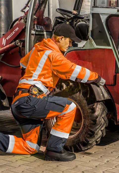 Bluza robocza ostrzegawcza, pomarańczowa, rozmiar M