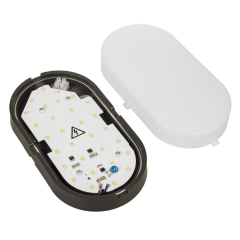Lampa LED ścienno sufitowa Maclean, kolor szary, GR 1100lm, 15W, IP54, kolor światła naturalny biały (4000K), MCE341