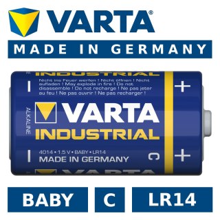 1x Bateria R-14 LR14 C 1,5V alkaliczna Varta Industrial 4014