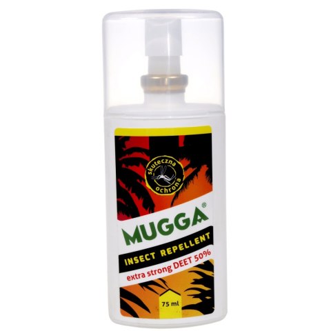 Preparat przeciw insektom Mugga Spray 50% 75ml Preparat przeciw insektom Mugga Spray 50% 75ml