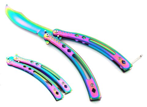 AG530B Nóż motylek butterfly rainbow AG530B Nóż motylek butterfly rainbow