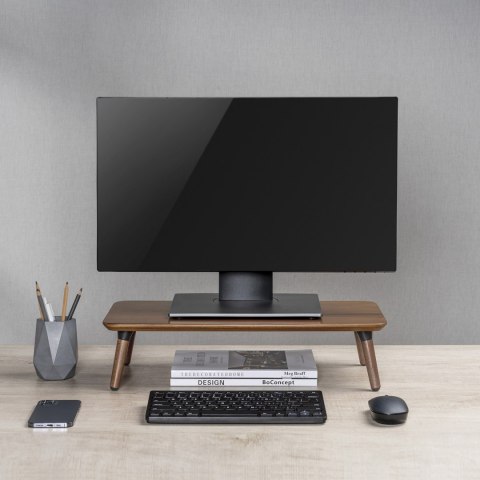 Drewniana podstawka pod monitor / laptop Maclean, (500x240x120mm), kolor czarny orzech, max. 20kg, MC-930 Drewniana podstawka pod monitor / laptop Maclean, (500x240x120mm), kolor czarny orzech, max. 20kg, MC-930