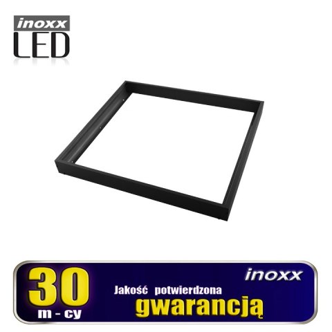 Panel led 60x60 36w lampa sufitowa kaseton 6000k zimny + ramka natynkowa czarna Panel led 60x60 36w lampa sufitowa kaseton 6000k zimny + ramka natynkowa czarna
