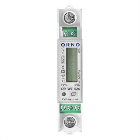 1-fazowy licznik energii elektrycznej 100A, wielotaryfowy, port RS-485, MID, 1 moduł, DIN TH-35mm, PV 1-fazowy licznik energii elektrycznej 100A, wielotaryfowy, port RS-485, MID, 1 moduł, DIN TH-35mm, PV