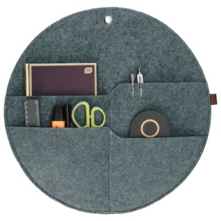 BERTONI EE Organizer na ścianę kółko z kieszeniami szary XL
