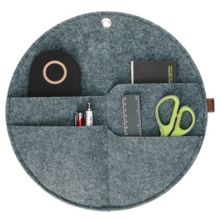 BERTONI EE Organizer na ścianę kółko z kieszeniami szary XL