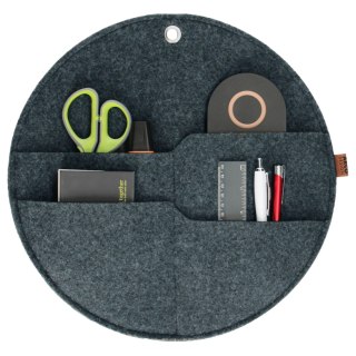 BERTONI EE Organizer na ścianę kółko z kieszeniami antracyt XL