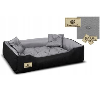 Legowisko Prestige dla psa, kota 60x50 / 75x65 szaro-czarne